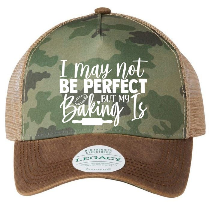 Funny I May Not Be Perfect But My Baking Is Cupcakes Design Gift Legacy Tie Dye Trucker Hat
