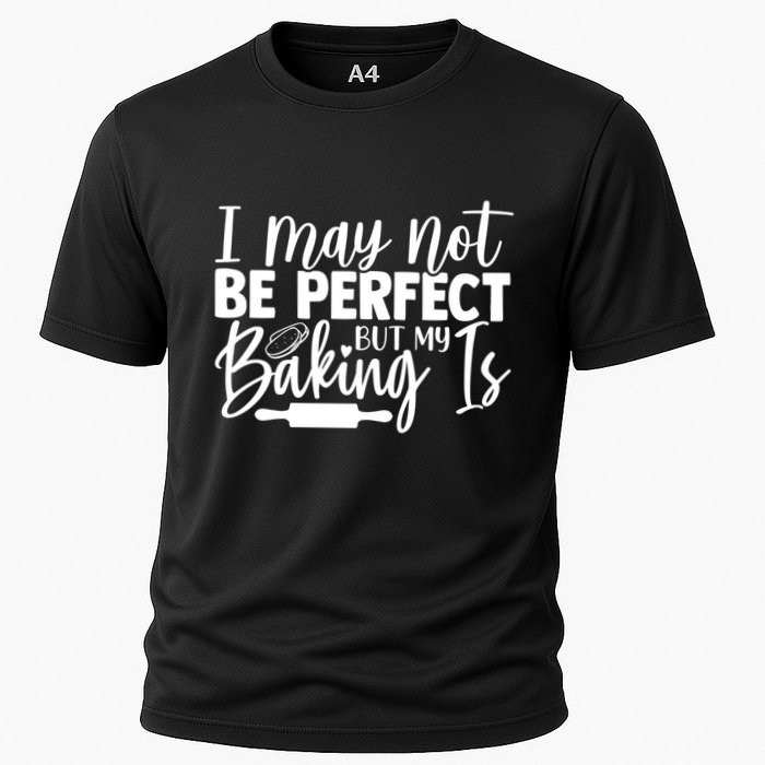 Funny I May Not Be Perfect But My Baking Is Cupcakes Design Gift Performance Shirt