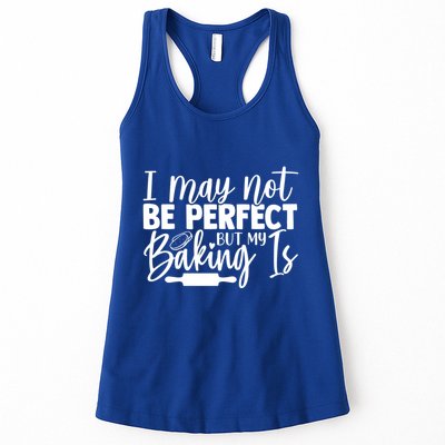 Funny I May Not Be Perfect But My Baking Is Cupcakes Design Gift Womens Tank Top