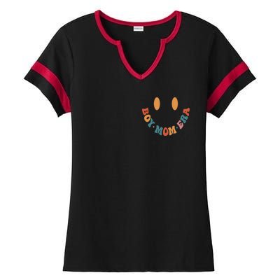 Funny In My Boy Mom Era Ladies Halftime Notch Neck Tee