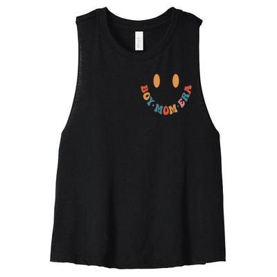 Funny In My Boy Mom Era Women's Racerback Cropped Tank