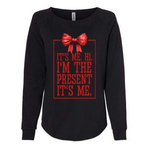 Funny ItS Me Hi IM The Present ItS Me Womens California Wash Sweatshirt