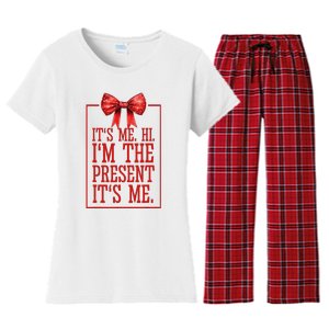 Funny ItS Me Hi IM The Present ItS Me Women's Flannel Pajama Set