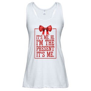 Funny ItS Me Hi IM The Present ItS Me Ladies Essential Flowy Tank