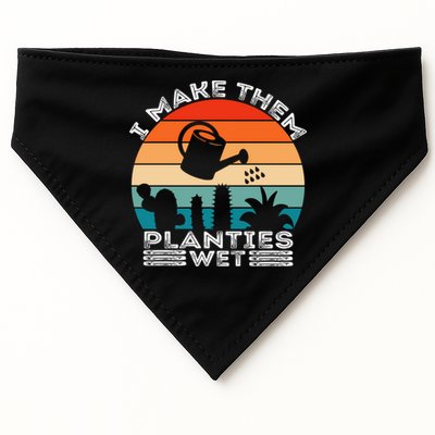 Funny I Make Them Planties Wet Vintage Gardener Gardening Gift USA-Made Doggie Bandana