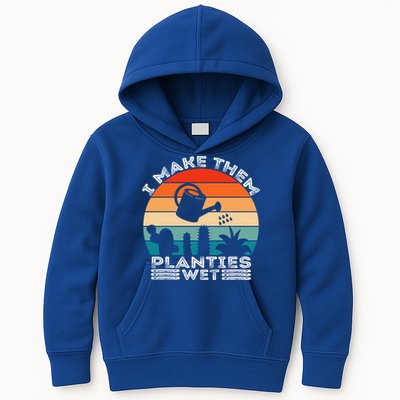 Funny I Make Them Planties Wet Vintage Gardener Gardening Gift Kids Hoodie