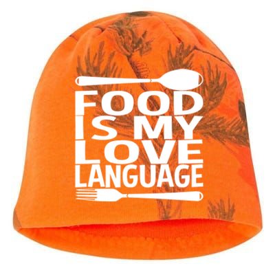 Food Is My Love Language Foodie Chef Food Lover Blogger Gift Kati - Camo Knit Beanie