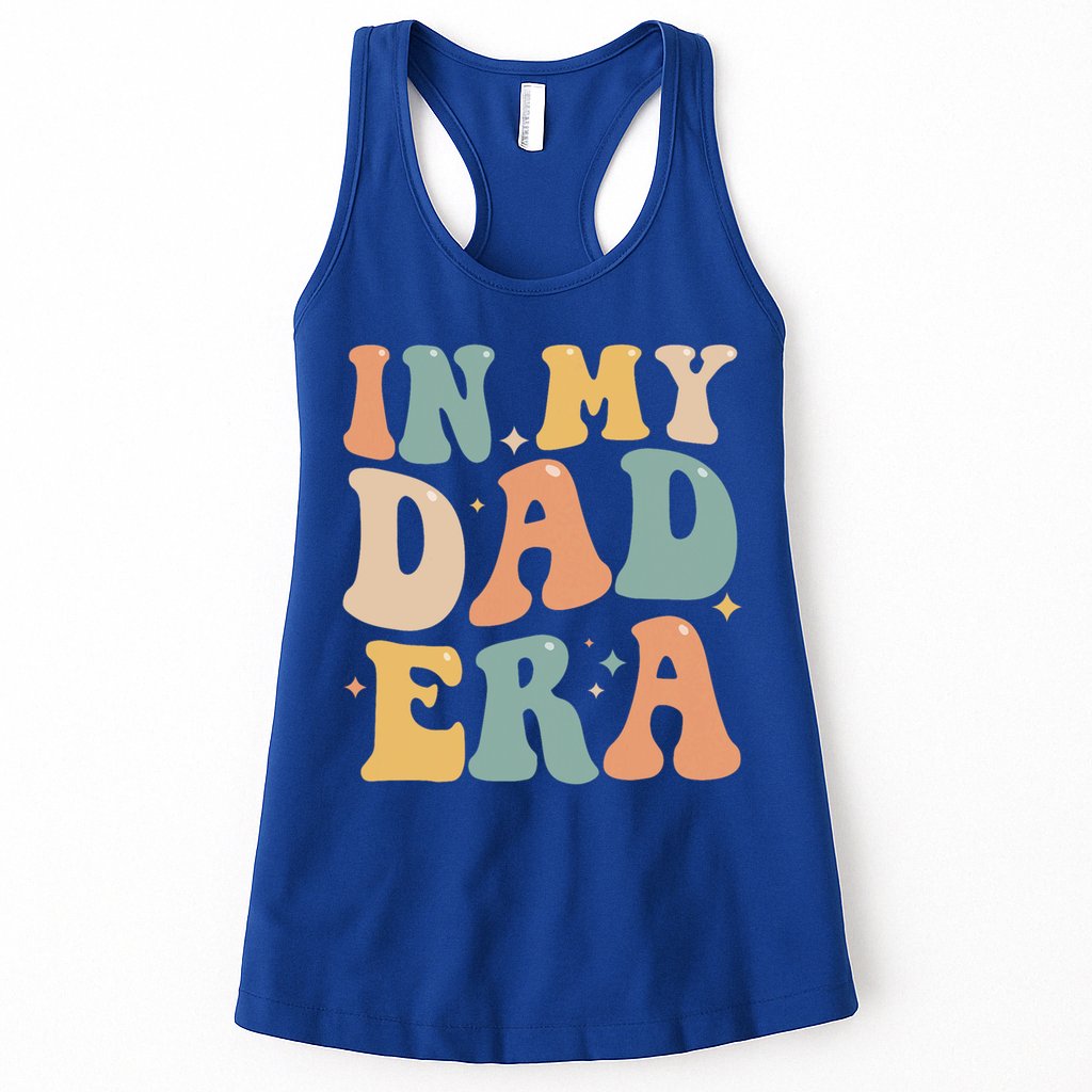 Funny In My Dad Era Lover Groovy Retro Daddy Fathers Day Gift Womens Tank Top