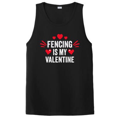 Fencing Is My Valentine Gift For Her Funny Fencer Player Gift PosiCharge Competitor Tank