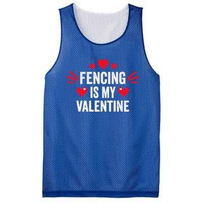 Fencing Is My Valentine Gift For Her Funny Fencer Player Gift Mesh Reversible Basketball Jersey Tank