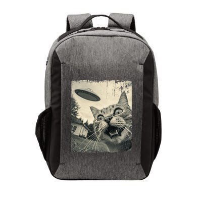 Funny Invasion Meme Vintage Alien Cat Ufo Selfie Vector Backpack