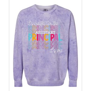 Funny ItS Me Hi IM The Assistant Principal ItS Me School Colorblast Crewneck Sweatshirt