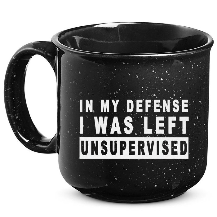 Funny In My Defense I Was Left Unsupervised 15oz Campfire Ceramic Mug