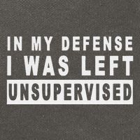 Funny In My Defense I Was Left Unsupervised Cotton Canvas Backpack