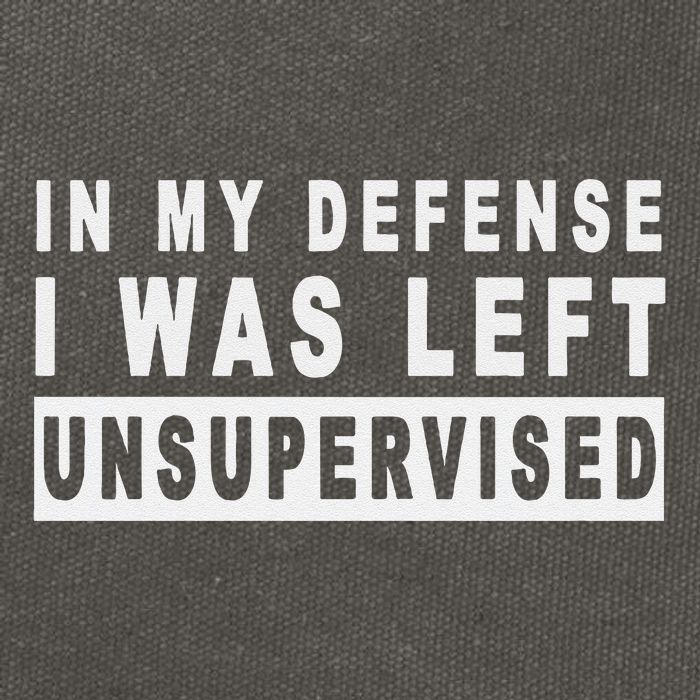 Funny In My Defense I Was Left Unsupervised Cotton Canvas Backpack