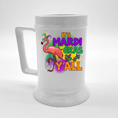 Flamingo ItS Mardi Gras YAll Beer Stein