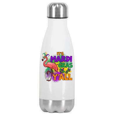 Flamingo ItS Mardi Gras YAll Stainless Steel Insulated Water Bottle