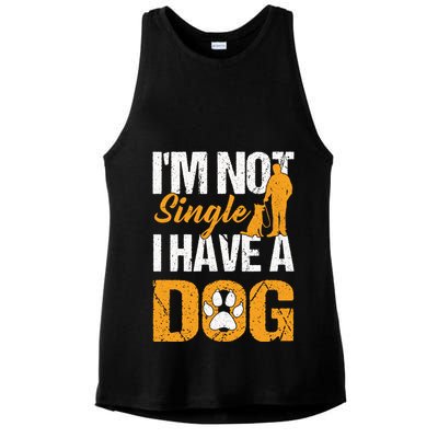 Funny I'm Not Single I Have A Dog Ladies PosiCharge Tri-Blend Wicking Tank