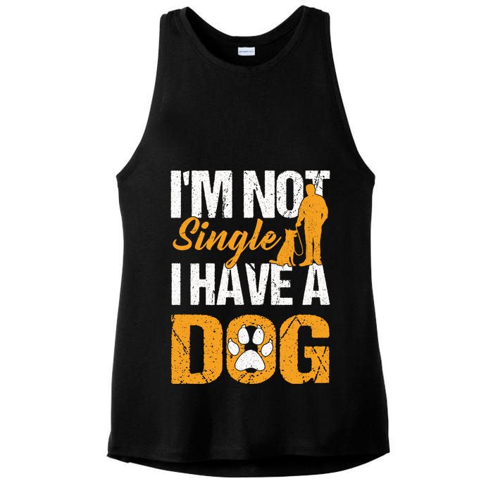 Funny I'm Not Single I Have A Dog Ladies PosiCharge Tri-Blend Wicking Tank