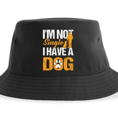 Funny I'm Not Single I Have A Dog Sustainable Bucket Hat
