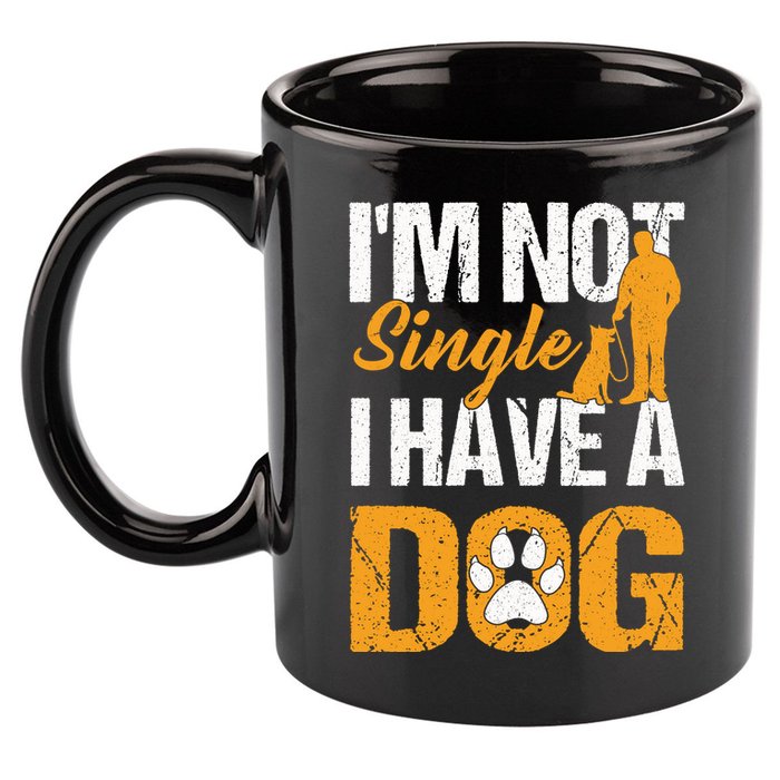 Funny I'm Not Single I Have A Dog 11oz C Handle Ceramic Mug