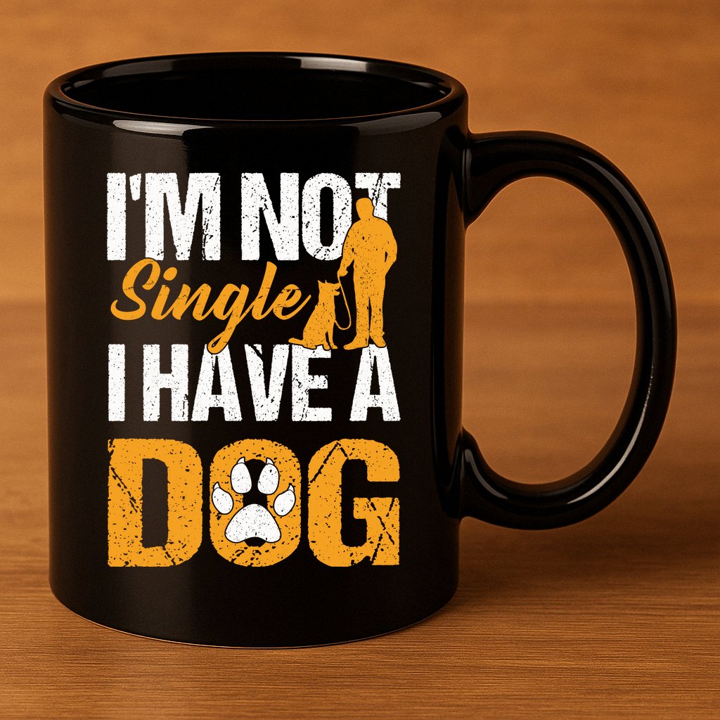Funny I'm Not Single I Have A Dog 11oz C Handle Ceramic Mug