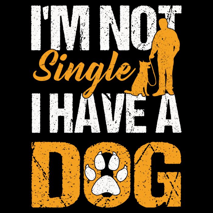 Funny I'm Not Single I Have A Dog Flat Bill Trucker Hat
