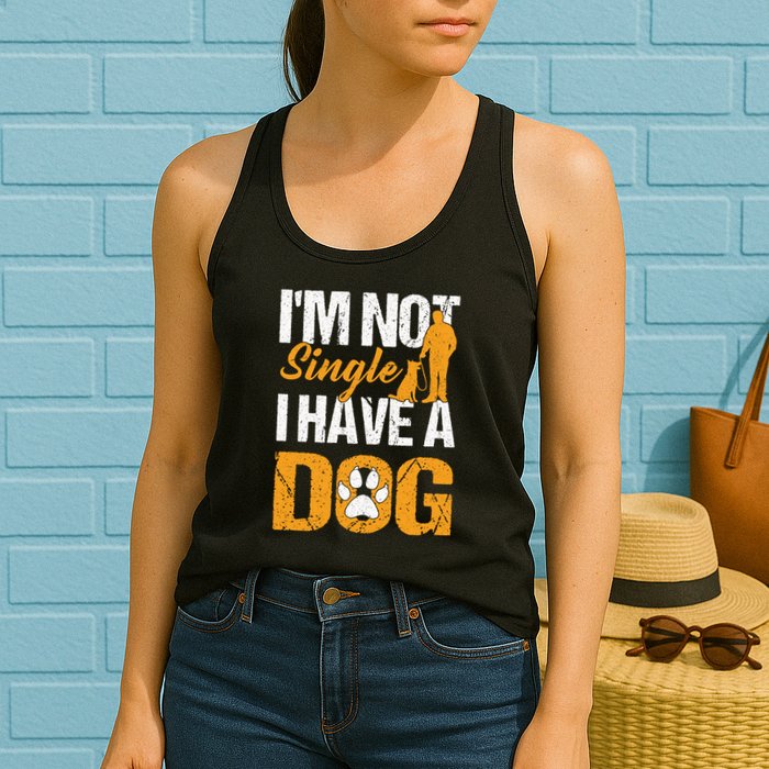 Funny I'm Not Single I Have A Dog Womens Tank Top