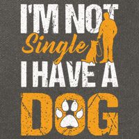 Funny I'm Not Single I Have A Dog Cotton Canvas Backpack