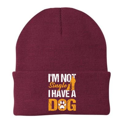 Funny I'm Not Single I Have A Dog Knit Cap Winter Beanie