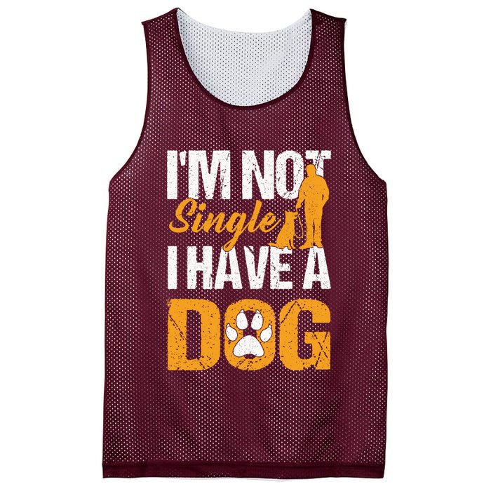Funny I'm Not Single I Have A Dog Mesh Reversible Basketball Jersey Tank