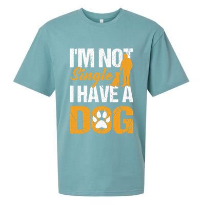 Funny I'm Not Single I Have A Dog Sueded Cloud Jersey T-Shirt