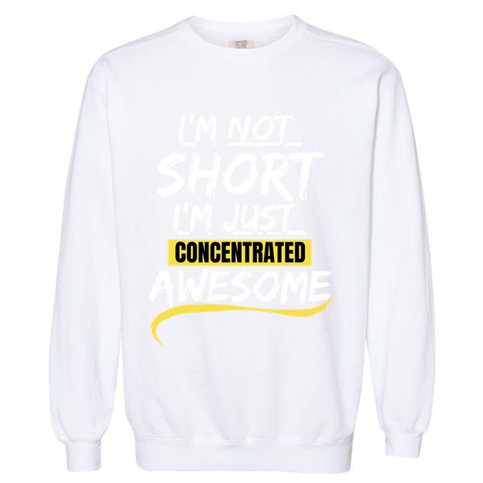 Funny IM Not Short IM Just Concentrated Awesome Funny Garment-Dyed Sweatshirt
