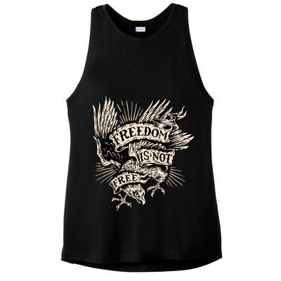 Freedom Is Not Free Eagle Ladies PosiCharge Tri-Blend Wicking Tank