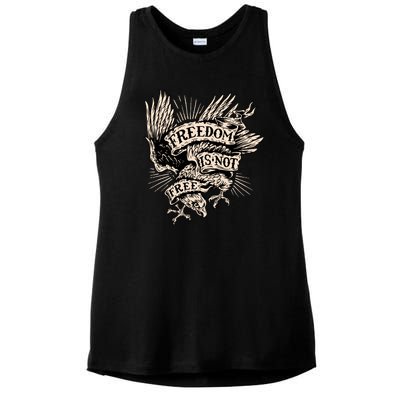 Freedom Is Not Free Eagle Ladies PosiCharge Tri-Blend Wicking Tank