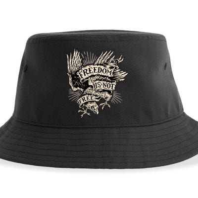 Freedom Is Not Free Eagle Sustainable Bucket Hat
