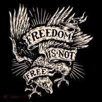 Freedom Is Not Free Eagle Drawstring Bag