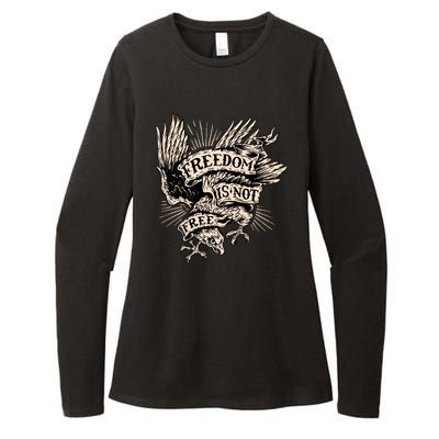 Freedom Is Not Free Eagle Womens CVC Long Sleeve Shirt