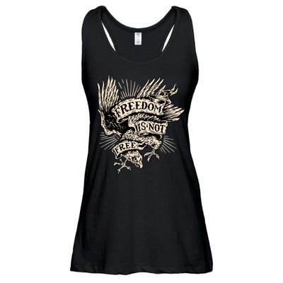 Freedom Is Not Free Eagle Ladies Essential Flowy Tank