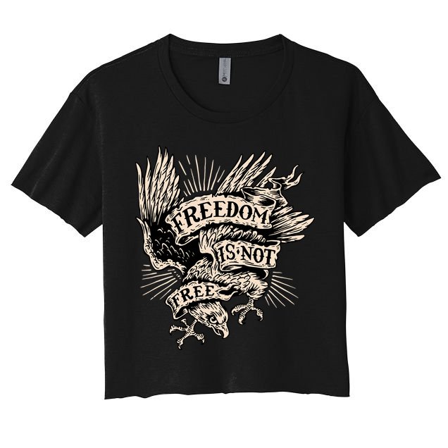 Freedom Is Not Free Eagle Crop Top