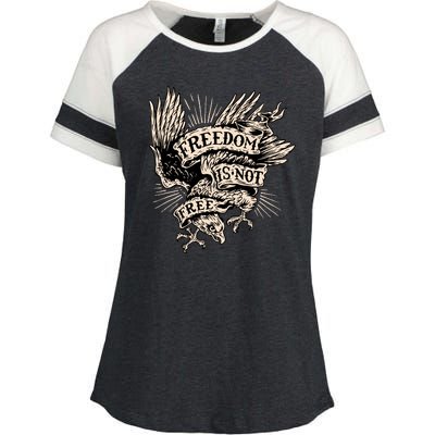 Freedom Is Not Free Eagle Enza Ladies Jersey Colorblock Tee