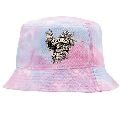 Freedom Is Not Free Eagle Tie-Dyed Bucket Hat