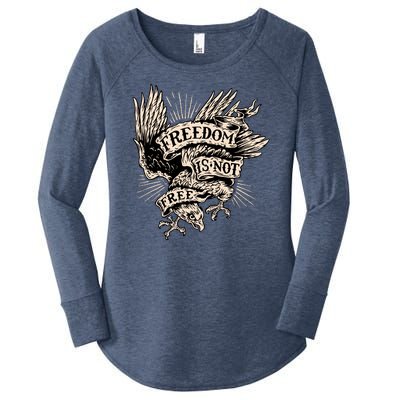 Freedom Is Not Free Eagle Women's Perfect Tri Tunic Long Sleeve Shirt