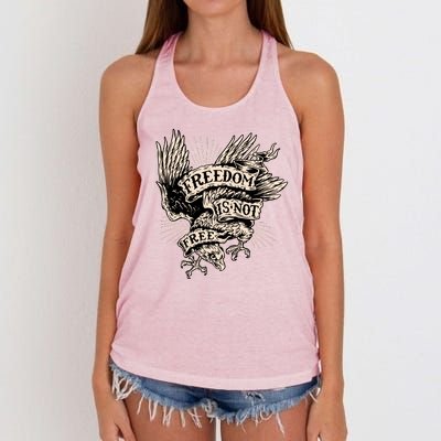 Freedom Is Not Free Eagle Women's Knotted Racerback Tank