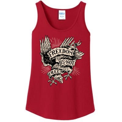 Freedom Is Not Free Eagle Ladies Essential Tank