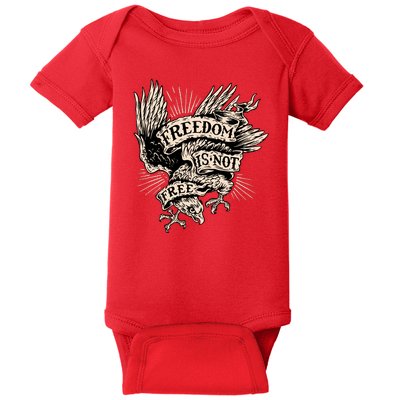 Freedom Is Not Free Eagle Baby Bodysuit