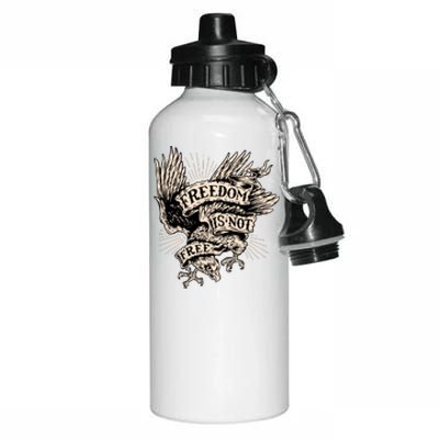 Freedom Is Not Free Eagle Aluminum Water Bottle