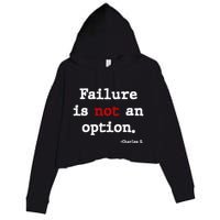 Failure Is Not An Option Crop Fleece Hoodie
