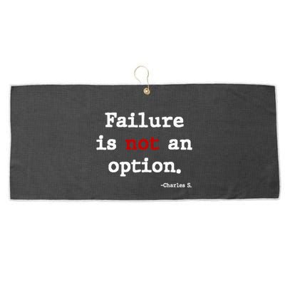 Failure Is Not An Option Large Microfiber Waffle Golf Towel