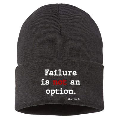 Failure Is Not An Option Sustainable Knit Beanie